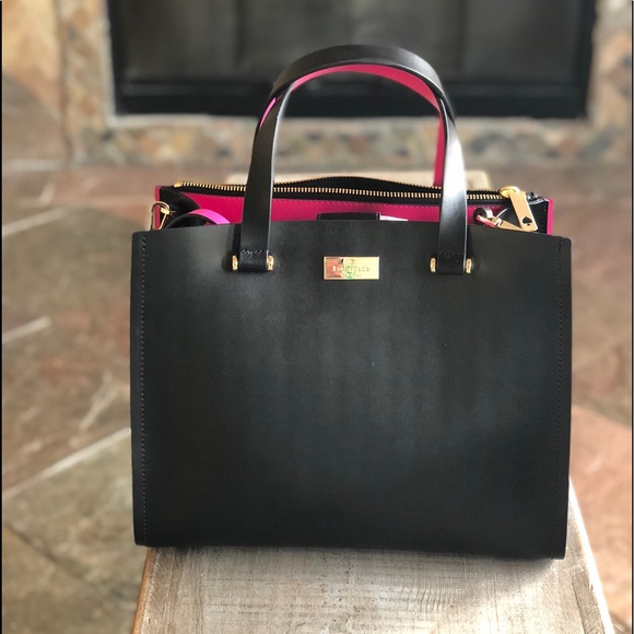kate spade Handbags - Kate Spade Krya Black/Pink Tote